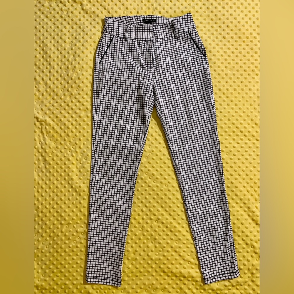 Black & White Plaid Dressy Pant